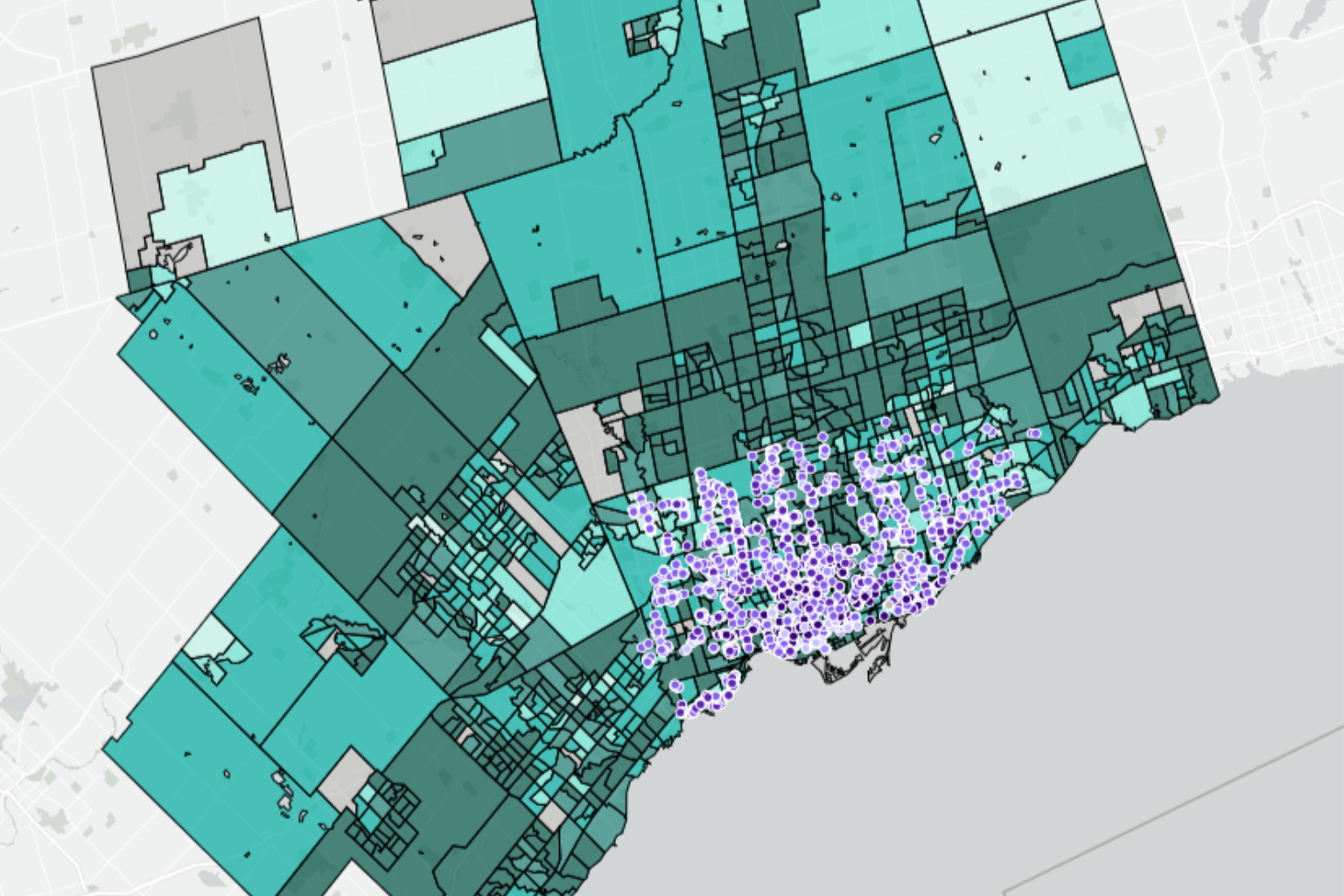 Région du Grand Toronto – image de Carte des données